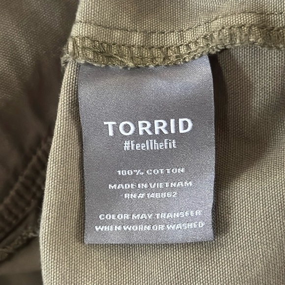 Torrid Light Weight Canvas Anorak Jacket Dusty Olive - Picture 9 of 13